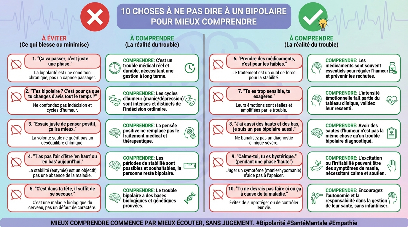 Les 10 choses à ne pas dire à un bipolaire