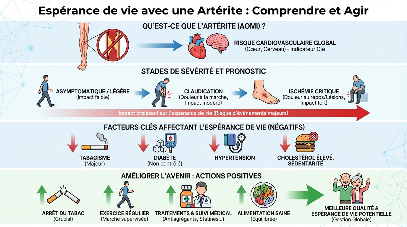 Facteurs influençant l'espérance de vie avec une artérite