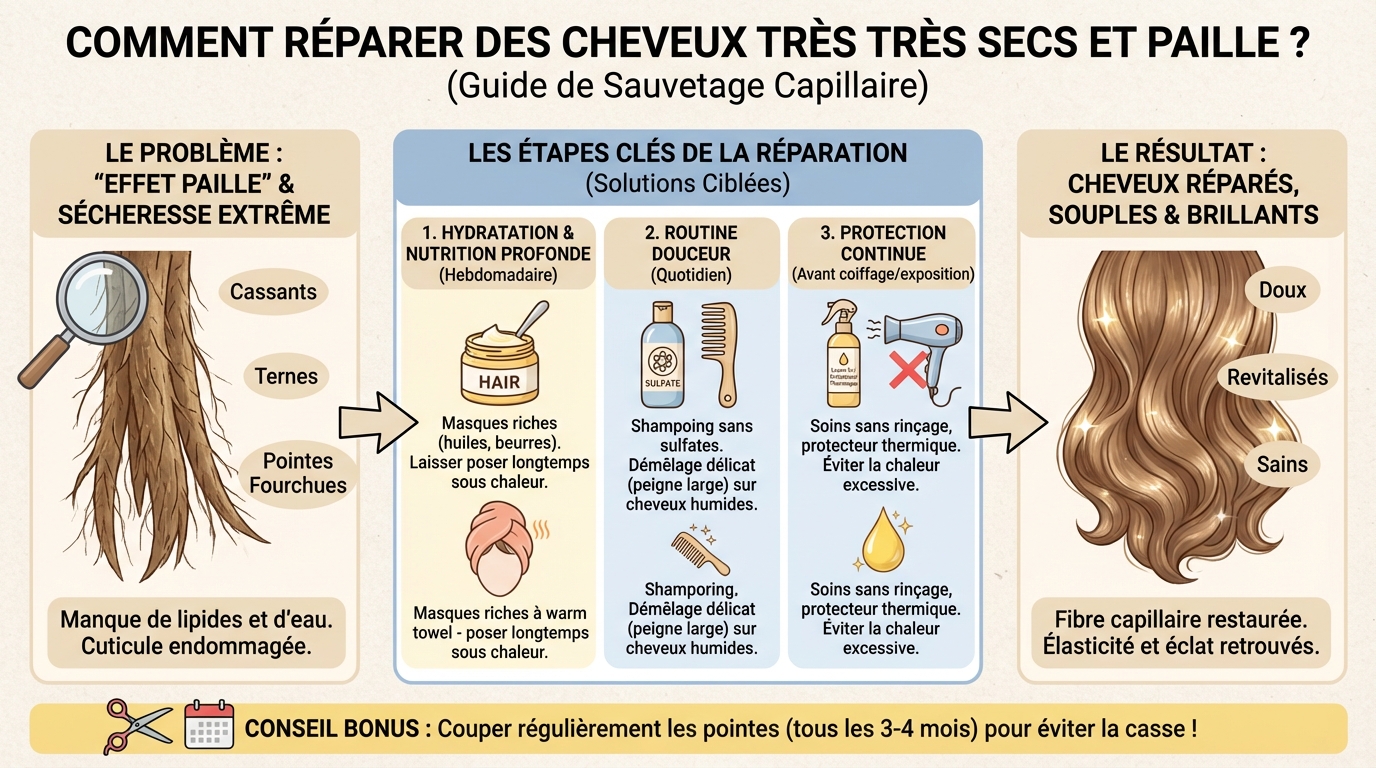 Les meilleurs soins pour réparer vos cheveux
