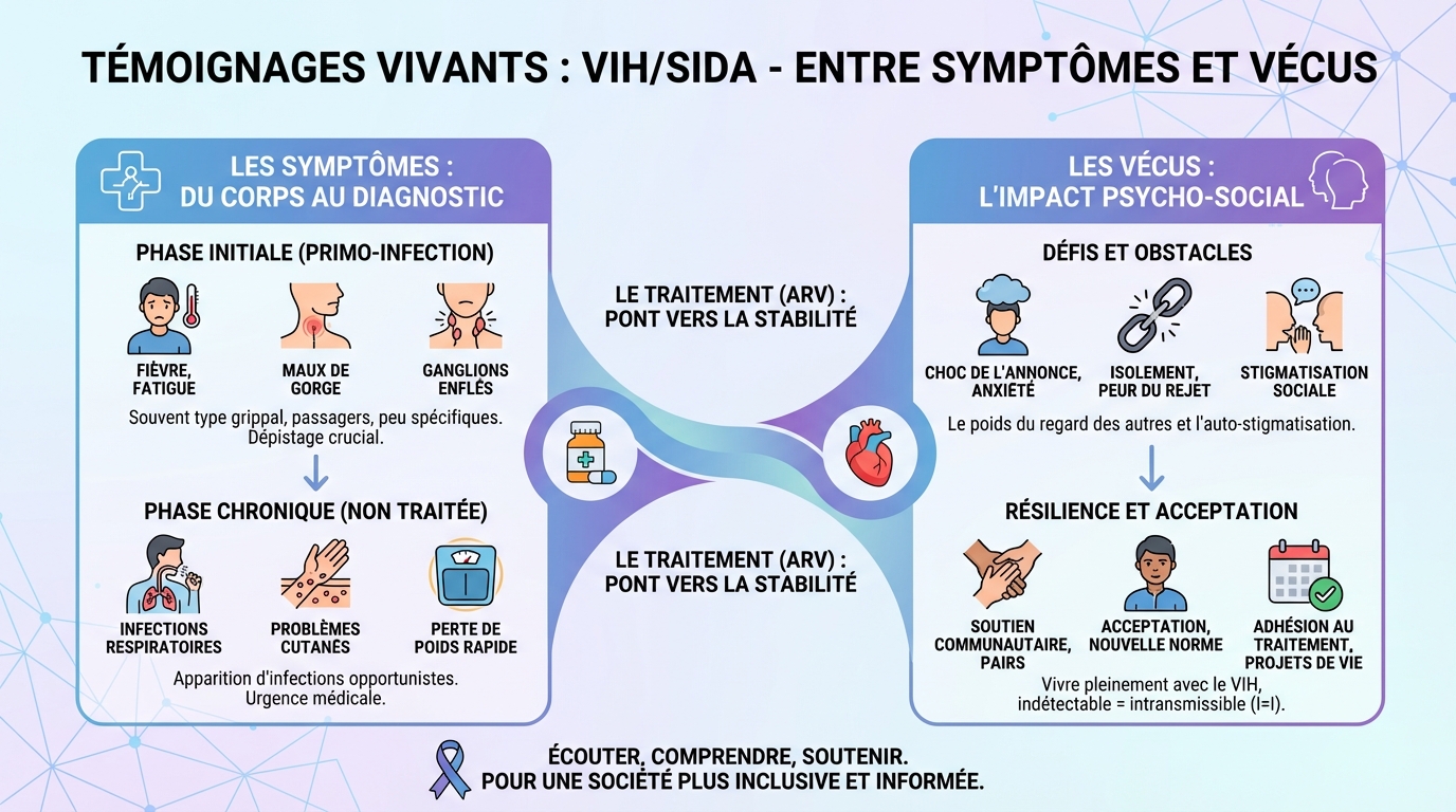 Témoignages de personnes séropositives