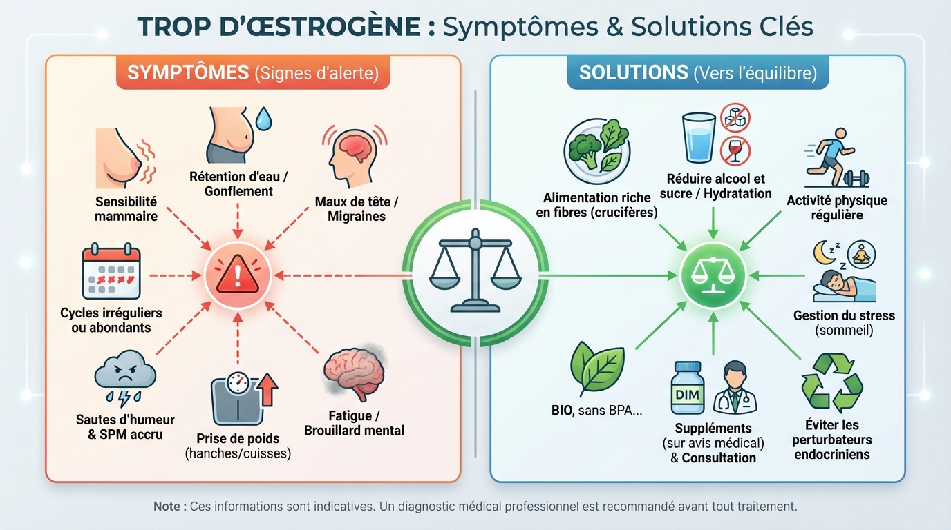 Symptômes d'un excès d'œstrogène