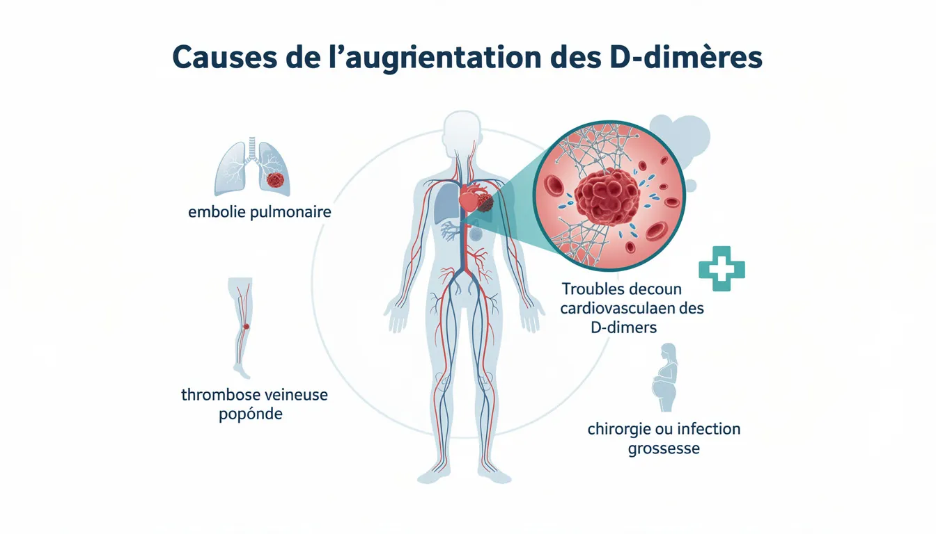 Comprendre l'augmentation des d-dimères : causes et implications 1 Causes de l'augmentation des D-dimères