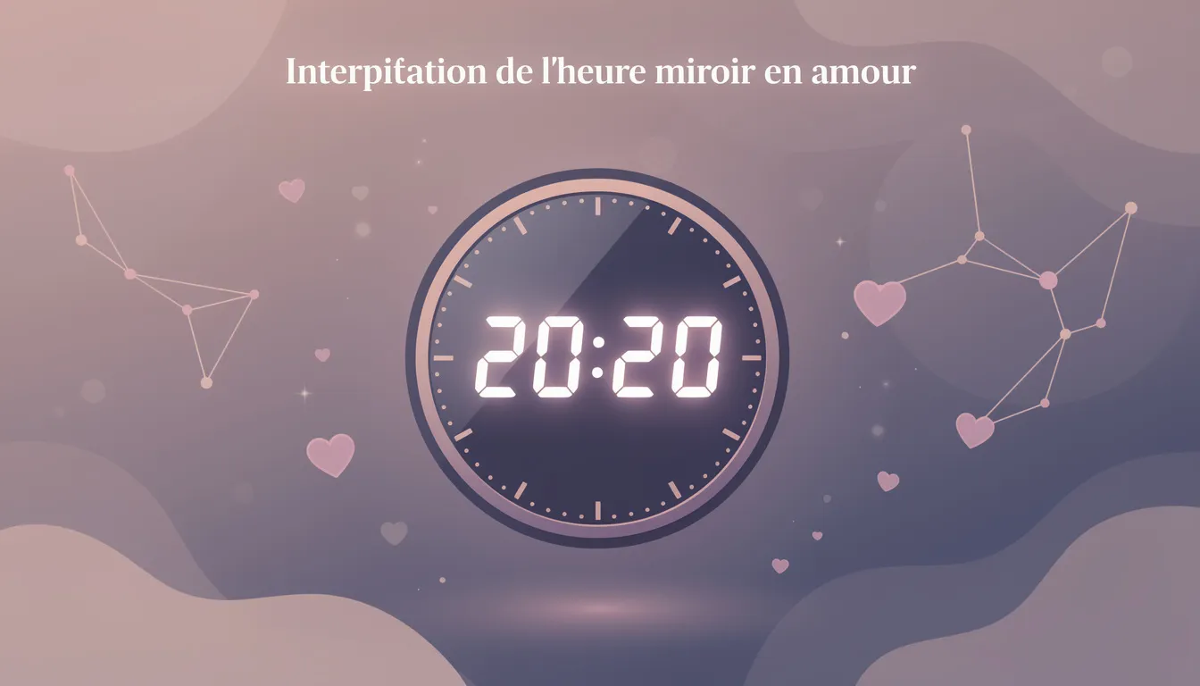 Interprétation de l'heure miroir en amour