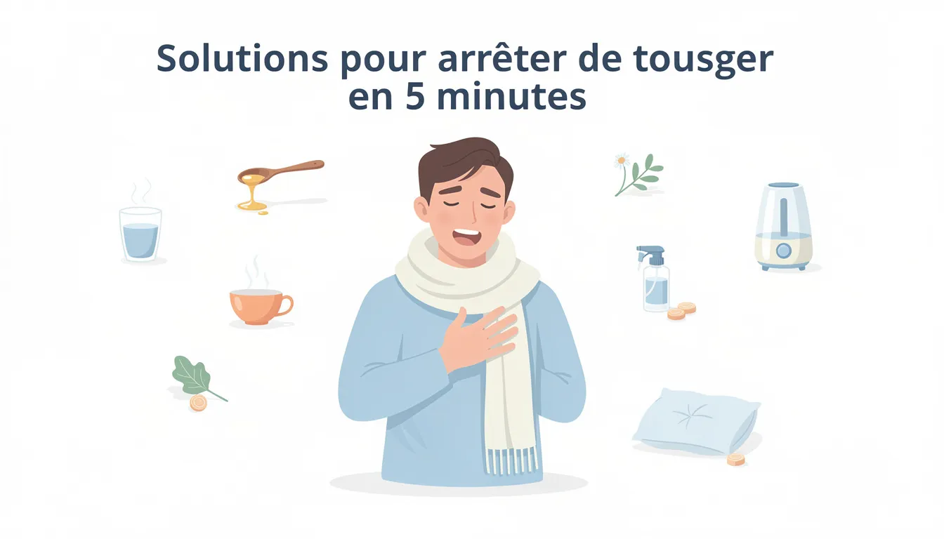 Arrêtez de tousser en 5 minutes : 7 solutions efficaces 1 Solutions pour arrêter de tousser en 5 minutes